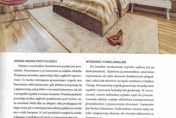 Minterior Miszczyk Interior Living Room publikacja artykul projektowanie wnetrz welurowa sypialnia