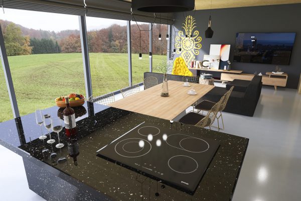 minterior projektowanie wnetrz miszczyk interior design salon z kuchnia 11 scaled